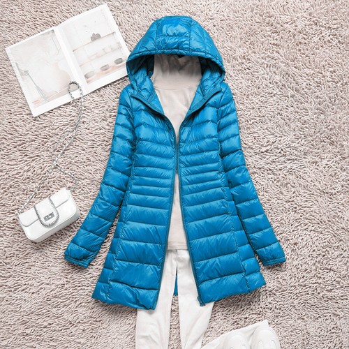 Women duck down coat hooded - women's,