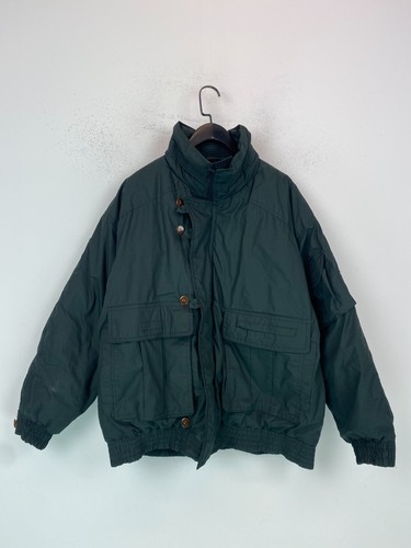 Green plain puffer - jacket, high