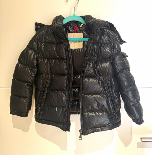 Moncler boys black down puffer - black,